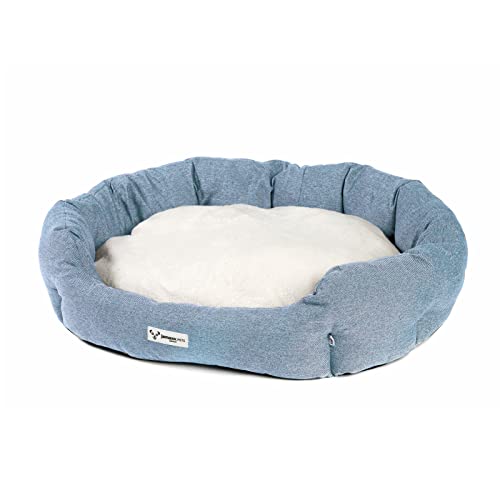 JAMAXX Hunde-Körbchen Bequem Weich, Wendekissen Waschbar Hundekorb Hundebett mit Komfort-Polsterung PDB2089 90x75 Light-Blue von jamaxx-pets