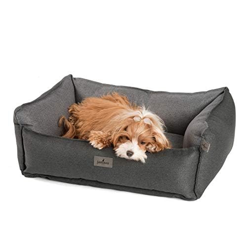 JAMAXX Premium Hundebett - Orthopädisch Memory Visco Füllung, Extra-Hohe Ränder, Waschbar, Nässe-Schutz, Hochwertiger Stoff mit viel Eleganz, Hundesofa PDB2018 (M) 90x70 anthrazit von jamaxx-pets