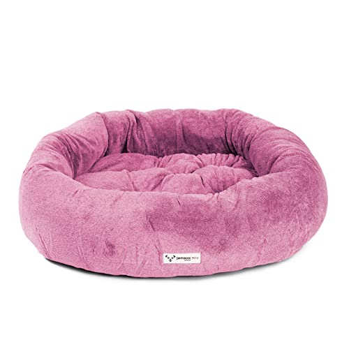 JAMAXX Super-Soft Donut Hundebett Flauschige Weiche Komfort-Polsterung Hundekörbchen Waschbar Hundekorb PDB2083 (M) 85x75 Dark-Rose von jamaxx-pets