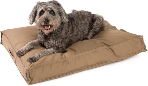 jamaxx-pets® Premium Hundekissen Hundematte Canvas Waschbar Orthopädisch Memory Foam Visco-elastische Füllung, Weiches Hundebett kleine Hunde PDB1007 (Coffee-braun, L 65 x B 50 x H 15 cm) von jamaxx-pets