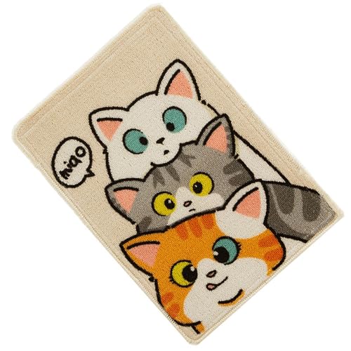 Katzenkratzmatte, Katzenkratzmatte mit Katzen-Design, niedlicher Katzenkratzschutz, Katzenkratzteppich, Möbelschutz-Pad zum Schutz von Couch, Haustieren, 50 x 35 cm von jamgeery