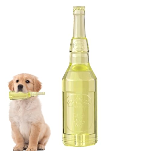 Welpenflasche kauen Spielzeug, Interaktives Hundespielzeug Hund Quietschspielzeug Kauspielzeug für Welpen, Kleine und Mittlere Hunde, Haustiere von jamgeery