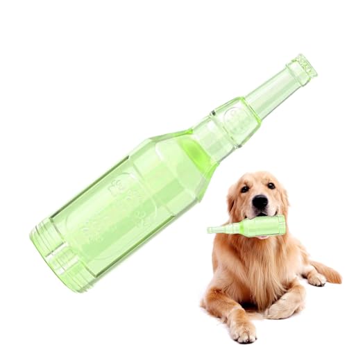 Welpenflasche kauen Spielzeug, Interaktives Hundespielzeug Hund Quietschspielzeug Kauspielzeug für Welpen, Kleine und Mittlere Hunde, Haustiere von jamgeery