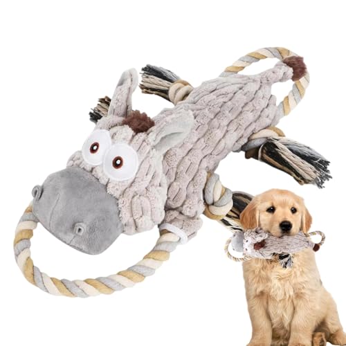 jamgeery Quietschende Hundekauspielzeug, Plüsch Hundespielzeug Unzerstörbar Hundespielzeug Interaktives Hundepielzeug Hunde Zahnreinigungsspielzeug Für Welpen Kleine Mittlere Hunde, 48x14x10cm von jamgeery