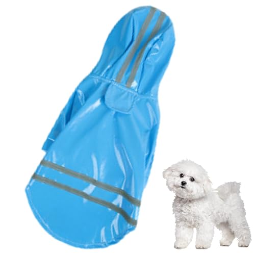 jamgeery Regenmäntel für Hunde,Hunderegenmantel | PU-Regenmäntel mit Kapuze, Haustier-Regenjacke, Kleidung - Reflektierender Regenmantelponcho für kleine Hunde, leichte Regenmantelkleidung, von jamgeery