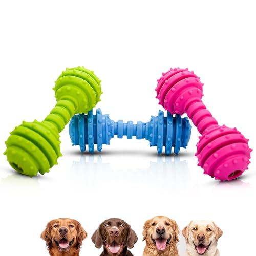 jaquel Welpenspielzeug, bunte Hundeknochen, Beißspielzeug, weiches Kauspielzeug für kleine und mittelgroße Rassen, quietschendes Hundespielzeug, um sie zu beschäftigen, 3 Stück von jaquel