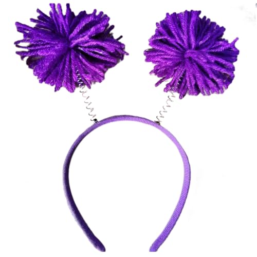 Erwachsene Teenager Nette Regenbogen Pompoms Form Stirnband Plüsch Haar Hoop Make Up Live Broadcast Cosplay Neujahr Party Kopfbedeckungen von jdstty