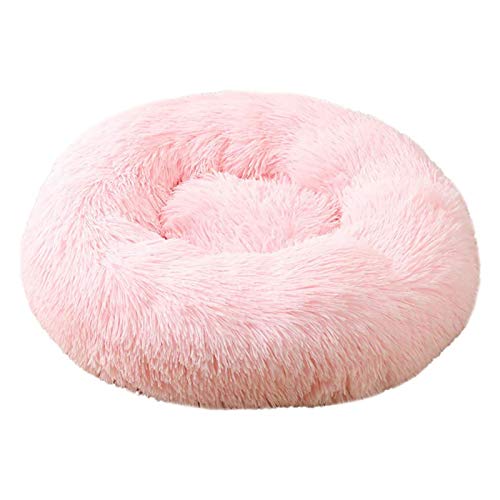 Donut Hunde- und Katzenkissen, weiches Plüschkissen, beruhigendes Katzenbett, Haustierbett, kuschelig, rund, ultraweich, waschbar, Hunde- und Katzenkissen, 70 cm (60 cm) von jehdfbvssjcbcsvfd