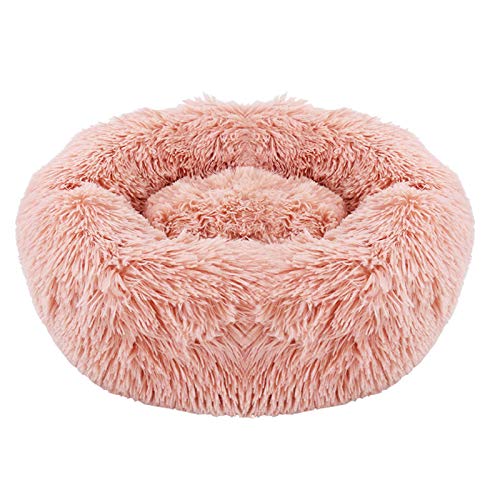 Donut-Nestkissen für Haustiere, Plüsch, rund, selbstwärmend, waschbar, Katzenbett, ultraweich, kuschelig, verbesserter Schlaf, Grau, S, 50 cm (L70 cm) von jehdfbvssjcbcsvfd