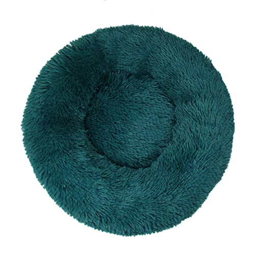 Hundebett, beruhigendes Hundebett und Katzenbett, Anti-Angst, Donut-Hundebett, wärmend, gemütlich, weich, rund, für kleine, mittelgroße Hunde und Catscyanblue Durchmesser 81 cm von jia cool