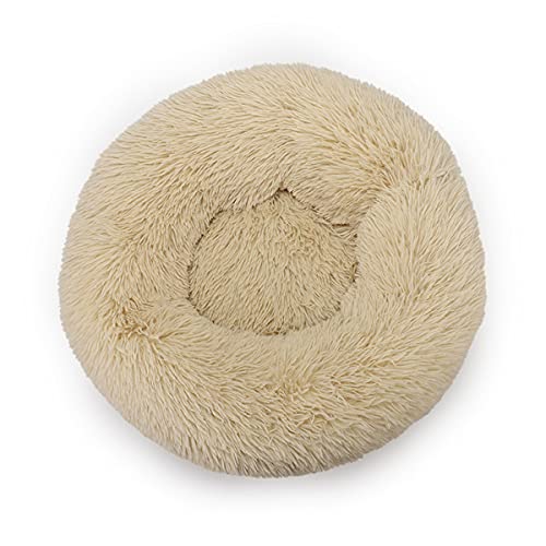 jia cool Hundebett / Katzenbett in Donut-Form, Kunstfell, kuschelig, rund, bequem für kleine, mittelgroße und große Hunde, von jia cool