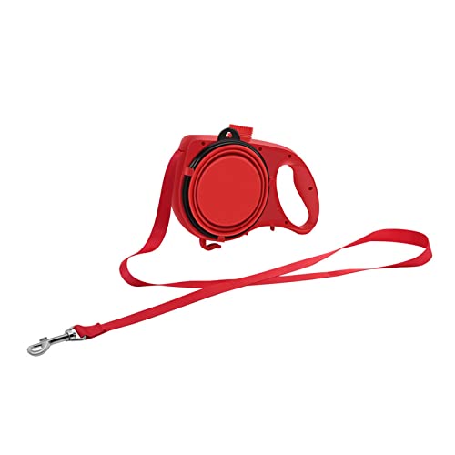 122 cm lange Hundeleine, Futternapf, Futterbehälter, Hunde, Spazierengehen, Wandern, Camping, Zubehör, erweiterbarer Napf für Spaziergänge 122 cm lange Hundeleine, Futternapf, Futterbehälter, Hunde, Spazierengehen, Wandern, Camping, Zubehör, erweiterbarer Napf für Spaziergänge von jiingekk