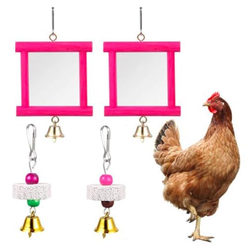 Vogelspiegel mit Metallglocken, Nymphensittich, Sittich, Spiegel für Käfig, Vogelkäfig, Schaukel für Papageien, Spielzeug Zubehör Vogelspiegel mit Metallglocken, Nymphensittich, Sittich, Spiegel für Käfig, Vogelkäfig, Schaukel für Papageien, Spielzeug Zubehör von jileijar