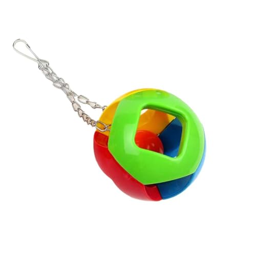 jileijar Papageien-Ball mit Glocke, interaktives Puzzle, Vogelglocke, Spielzeug, zum Aufhängen, Aktivitätszubehör, Zentrum, Spielkäfig von jileijar