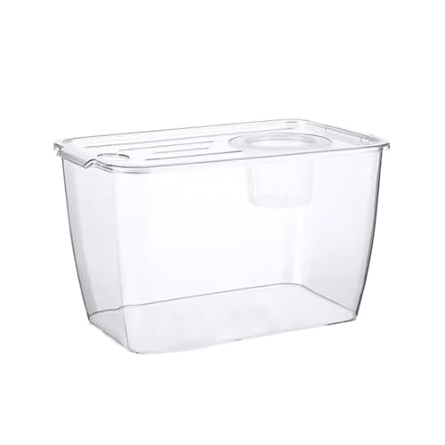 Fisch Tank Superklares quadratisches Aquarium aus Acryl mit atmungsaktivem Deckel, transparentes Zuchtbecken for kleine Fische, multifunktionale Aufbewahrungsbox Fischschale von jingzhe-1125
