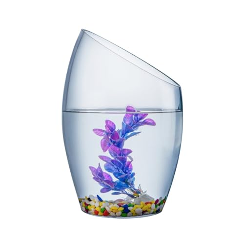 Fisch Tank Transparentes Glas, kleines Aquarium, Mehrzweck-Aquarium for kleine Goldfische, Hydrokultur-Pflanzenzucht, dekorative Fischtanks Fischschale(L) von jingzhe-1125