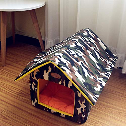 jiwenhua Pet Products alljährlich pop Money can be Removed and Washed pet Nest Dog Nest Dog House pet Nest Canvas, Camouflage, L von jiwenhua