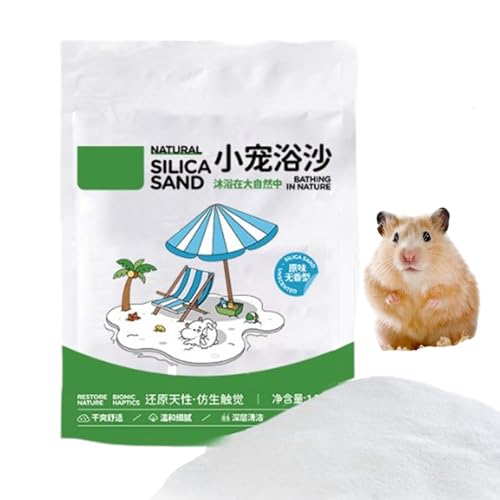 jlceh Hamster Badesand - Chinchillas No-Staub Badesand | Hamster Wüstenbadesand für Hamster, Chinchillas, Kleintiere von jlceh