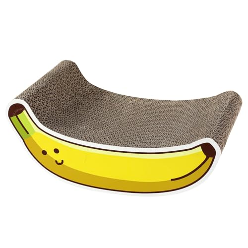 jlceh Karton Katzenkratzer - Indoor Obst Katzenkratzspielzeug | Schützende Möbel Katzenkratzpad, Katzenkratzpappe mit Bananen-Zwiebel- und Karottenform von jlceh