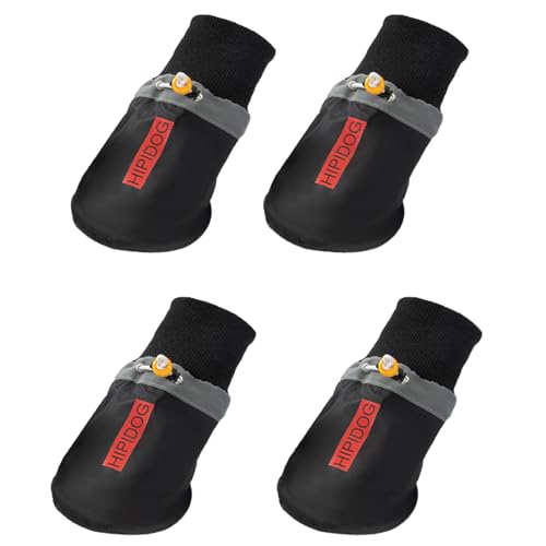 4 x rutschfeste Welpen-Schuhe für Haustiere, Hunde, tägliche Schuhe, wasserdicht, für Outdoor-Socken von jojobasec