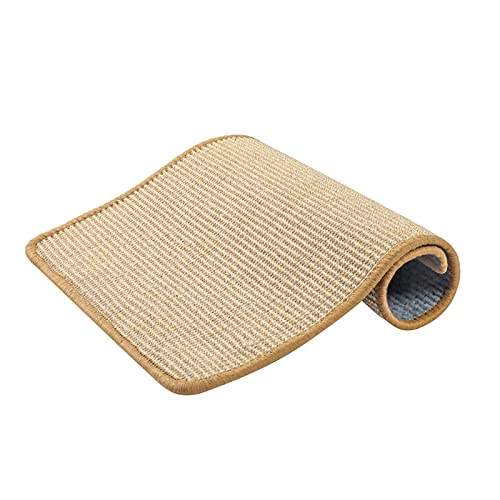 Natursisal Kratzmatte für Indoor Cat Cat Floor Scratching Pad Katzenkratzer Sisalmatte Horizontale Katzenkratzmatte von jojobasec