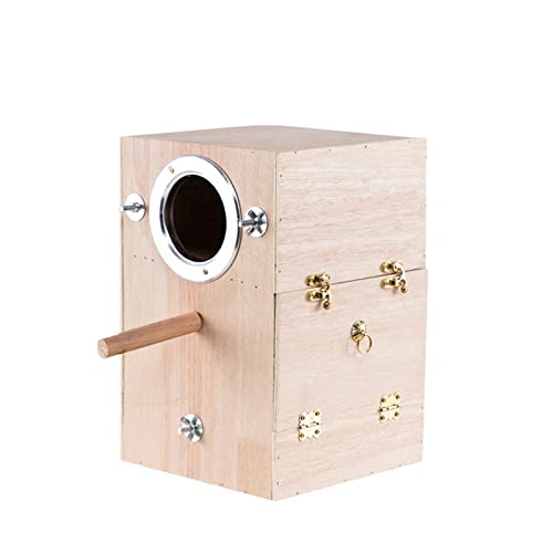 1pc Vertikale Papagei Zucht Box Warm Hängende Nest Zucht Überwinterung Vogel liefert Papageien Paarung Box Holz Brutkasten für Vögel - Nicht mit Schublade rechts hängend, 15* 15* 22 (0,6 cm von joyxiwa