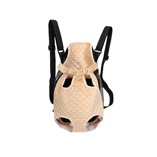 Haustier Mesh Katze Atmungsaktiv, Leicht, Tragbare Katze Und Hund Rucksack Geeignet Für Kleine Haustiere-Brust - Beige-M von joyxiwa