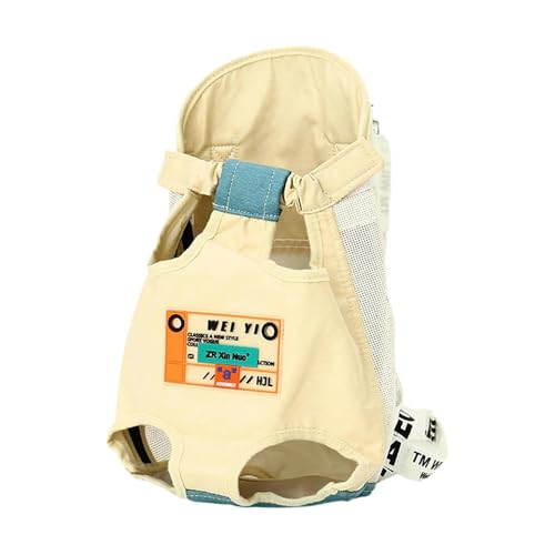 Haustier-Rucksack für Katzen, atmungsaktiv, leicht, tragbar, geeignet für kleine Haustiere, Morandi, funktioneller Rucksack, Beige-L von joyxiwa