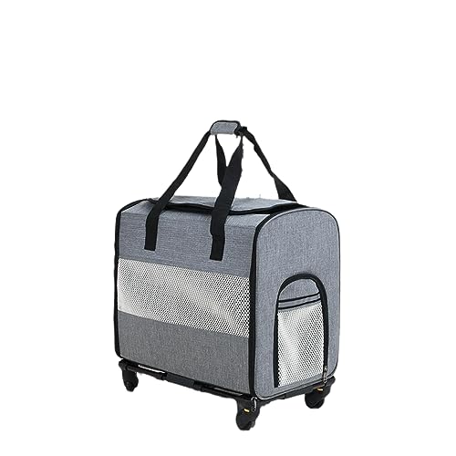 Pet Multifunktionale Outdoor-Trolley-Tasche, abnehmbare, tragbare und faltbare Haustiertasche, geeignet für kleine Katzen und Hunde, hellgrau von joyxiwa