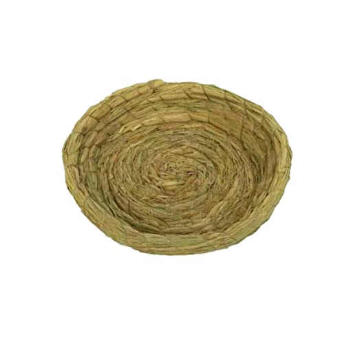 joyxiwa 1pc Gras nest Taube Vogel nest Schlüpfen Zucht Ei Becken nest matte pet Taube Liefert Anti-Rollover Stroh Simulation Vogelhaus 100% Natürliche Faser-Stroh Kleine Flache Unterseite 18-21cm von joyxiwa