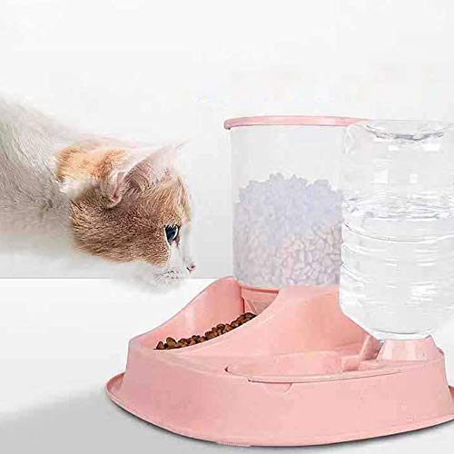 Automatischer Futterspender für Haustiere, Katzen, große Kapazität, mit Wasserspender, für Hunde, Hunde, Katzen, Trinknapf für Haustiere, Farbe: Blau, Rosa von jsfdsfhsdjdjgrieurfews