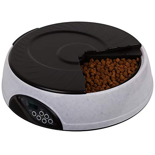 Feeders 6 Lunchboxen, kleine Kapazität, automatisches Fütterungsgerät, einfarbig, für Katzen und Hunde, Timing, quantitatives automatisches Fütterungsgerät (Farbe: Grau) von jsfdsfhsdjdjgrieurfews