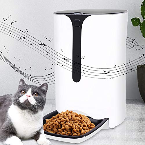 Hund und Katze Zeitgesteuerte Quantitative Aufzeichnung Anruffunktion Automatische Fütterung Waschbar und Gerät Abnehmbarer Dual Power Escort Feeder 6L Große Kapazität Smart Portable von jsfdsfhsdjdjgrieurfews