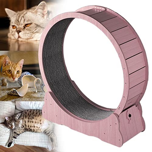 json2xml Großes Laufrad für Katzen, geräuschloses Katzenlaufrad für den Innenbereich, Sicherheitsschloss-Design und einfache Installation, Verschiedene 3 Farben und 4 Größen erhältlich,Pink-XL von json2xml