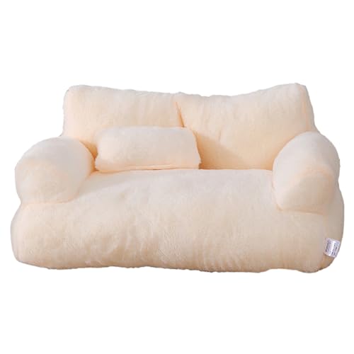 jyibinee 1 Set Haustiersofa, weiches, bequemes Haustierbett, waschbares Hundenest, Katze, Schlafkissen, Haustier für Zuhause, Beige von jyibinee