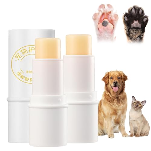 jynuannuan Pfotensalbenstift, Njula Pfotenpflegestift, Celerypets Pfotensalbenstift Für Katzen Und Hunde, Haustierpfotenpflegecreme, Natürlicher Feuchtigkeitsbalsam Für Hunde Und Katzen (2 Stück) von jynuannuan