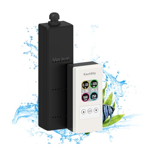 kactoily Verbesserter 6-in-1-Aquarium-Wassertestmonitor für Süßwasser, Aquarium, Fischteich, genaue Prüfung von PH, Temperatur, TDS, SG, Salzgehalt, EC, von kactoily