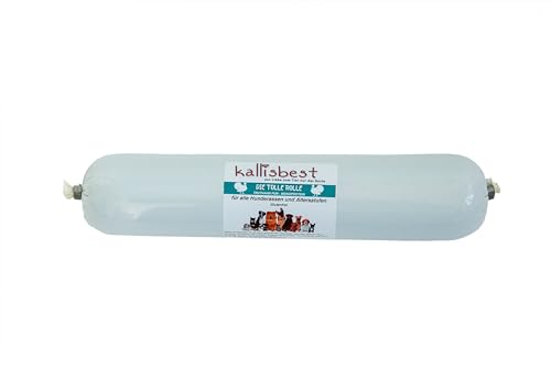 kallisbest Tolle Rolle Truthahn pur| Wurst aus 94% purem Truthahnfleisch| Vorteilepackung 14 x 200g| glutenfrei und ohne Zusätze| Für Katzen und Hunde ab der 4. Lebenswoche von kallisbest