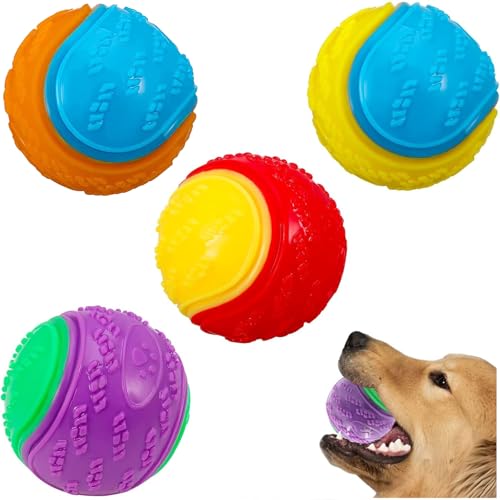 kangnuoxue Scooby Doo Hundebälle, quietschender Hundeball, Spielzeug zur Zahnreinigung, Kauspielzeug, Haustier-Trainingsball, interaktive Hundebälle, 3 Stück von kangnuoxue