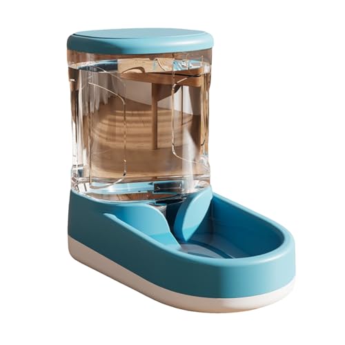 karelwui Trinkbrunnen für Haustiere, Wasserspender Hunde, 3,8 l, Futterautomat automatischer Schwerkraft-Futternapf, großer Wassernapf Schwerkraft-Wasserspender Blau B von karelwui