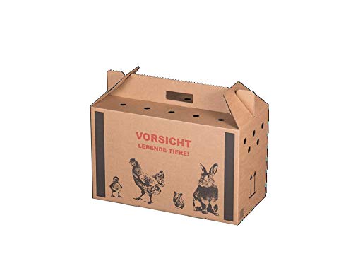 karton-billiger Transportkarton für Tiere Tiertransportkarton für Kleintiere - 10Stück - 3 Größen (M - 477 x 233 x 295 mm) von karton-billiger