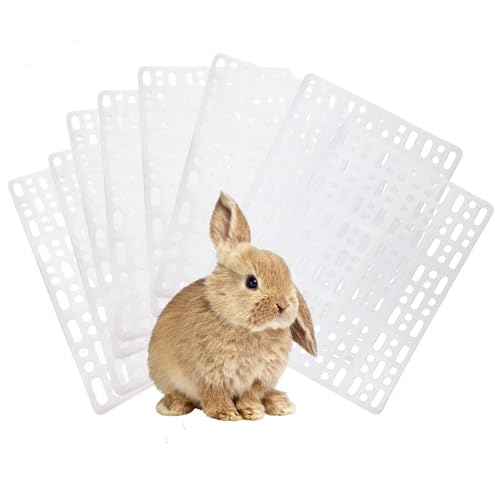 Kaninchenfüße, Kunststoff, Hasenkäfig, Bodenmatte, Fußablage, Auslauf, Wassernest, Matte für Kleintiere, Hamster, Ratten, Chinchillas, Meerschweinchen, Katzen, Hunde, Weiß, 8 Stück von kathson