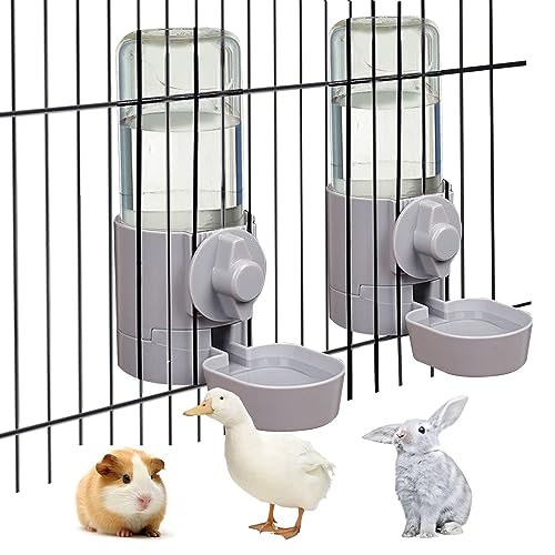 kathson Kaninchen-Wasserflasche, 500 ml, Wasserbrunnen zum Aufhängen, automatischer Meerschweinchen-Wasserspender, kein Auslaufen, Trink-Futterspender für Kaninchen, Chinchillas, Hamster, Katzen, von kathson