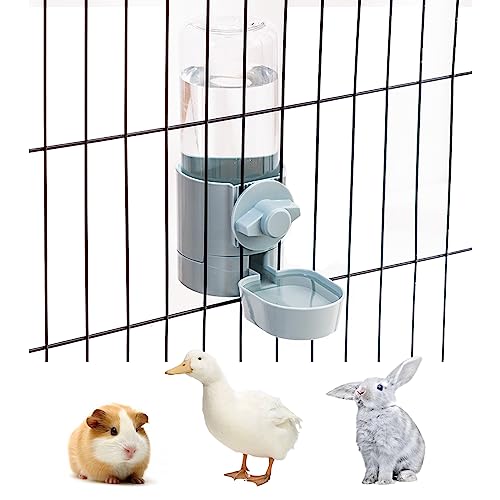 Kaninchen Wasserflasche 481.9 g Bunny Hängender Wasserbrunnen Automatischer Meerschweinchen Wasserspender Kein Leck Trink-Futterspender für Häschen Chinchilla Hamster Katze Hund Kleintiere (Blau) von kathson