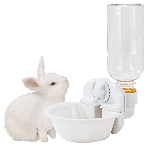 kathson 500 ml Kaninchen Wasserflasche Hängender Wasserbrunnen Automatischer Häschen Wasserspender Spender für Katze Hund Chinchilla Meerschweinchen Igel Frettchen von kathson