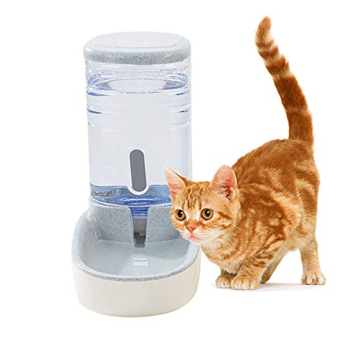 kathson Automatischer Katzen-Wasserspender, 3,5 l, Schwerkraft-Hunde-Wasserstation, Futterstation, große Kapazität, Haustier-Trinkschalen für Kätzchen, Welpen von kathson