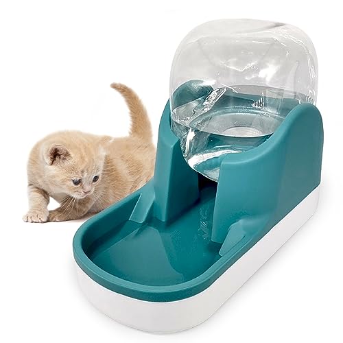 kathson Automatischer Katzenwasserspender 3,8L/1 Gallone Schwerkraft Haustier Wasserspender Hunde Automatische Wasserstation Große Kapazität Wasserspender Trinkbrunnen für Katzen Hunde Kleine und von kathson