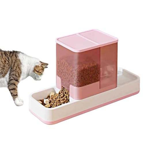 kathson Gravity Futter- und Wasserspender für Katzen, automatischer Futterspender für Hunde, 2-in-1, automatisches Futter- und Wassernapf, selbstfütterend, für Welpen, Kätzchen, Rosa von kathson