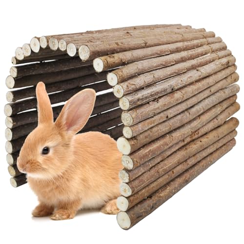 kathson Kaninchenbrücke aus Holz, Hamster, Klettertunnel, Hase, extra große Leiter, Holz, flexibles Versteck für Meerschweinchen, Chinchilla, Frettchen, Igel, Ratten, Eichhörnchen und andere Nagetiere von kathson