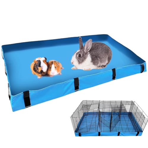 kathson Segeltuchboden für Meerschweinchen, Käfigauskleidung, Kaninchen, Lebensraumauskleidung, waschbar, Meerschweinchen, Lebensraumeinlagen, untere Abdeckung, Hamster, blau, 119.4x61 cm von kathson